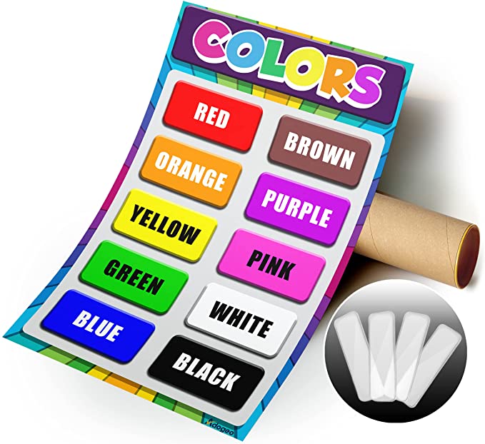 ADOGEO Colors Poster Chart Chart Sign Educational Rules Adogeo